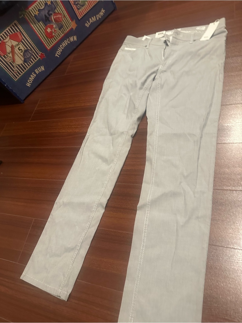 Men's Light Gray Chino Pants - Tailored Straight Fit